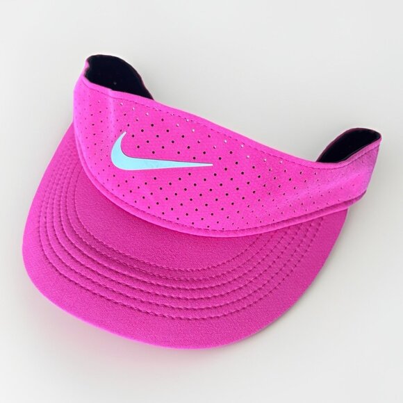 Nike Dri-Fit Court Advantage Ace Visor Hat Women’s 1 SIZE vivid Pink Tennis Golf - Picture 1 of 5